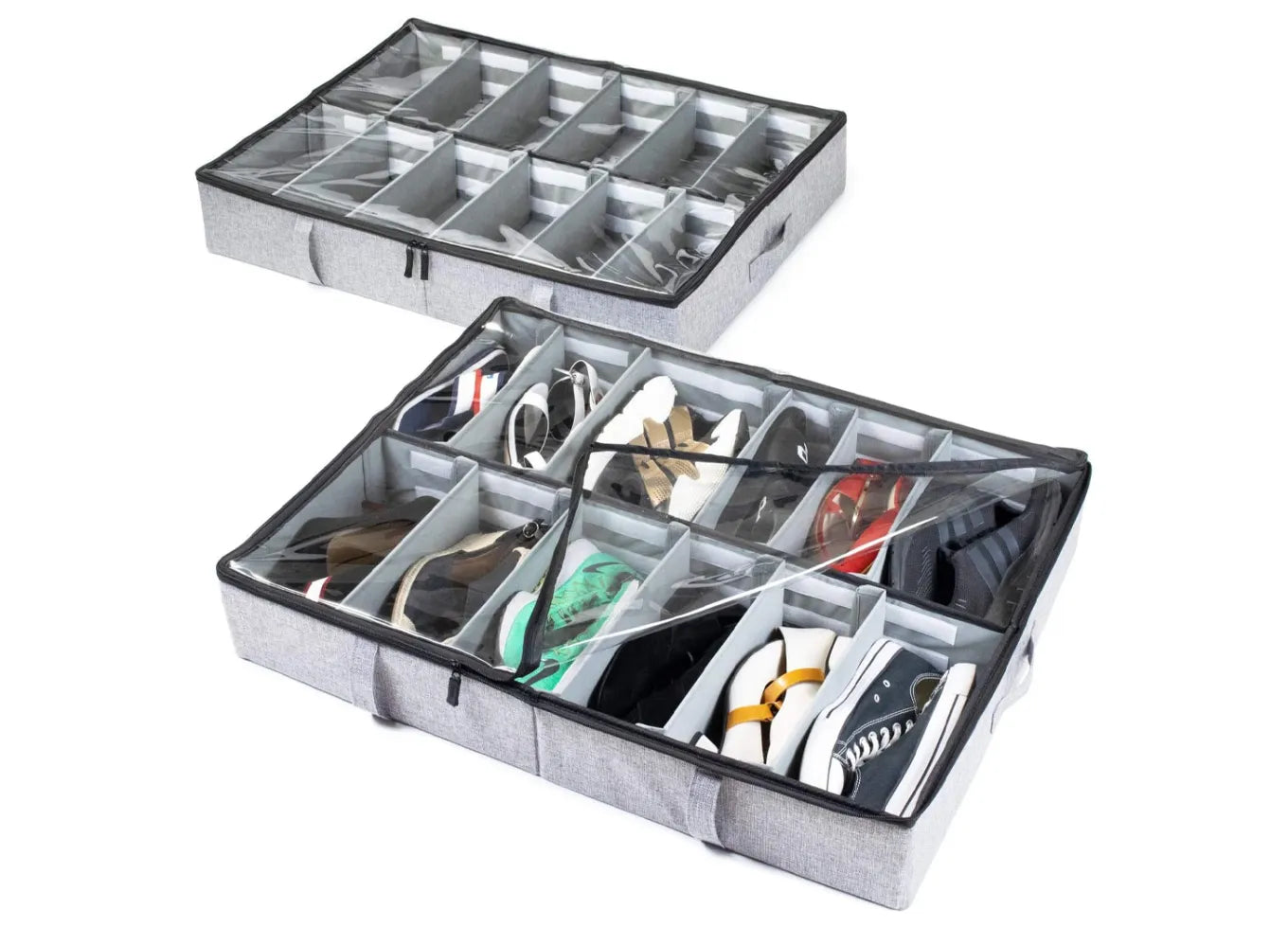 Shoe Organizer with Adjustable Storage Dividers