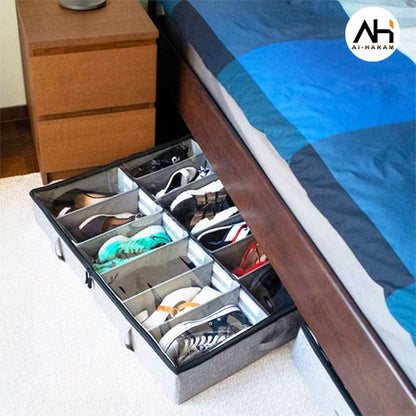 Shoe Organizer with Adjustable Storage Dividers