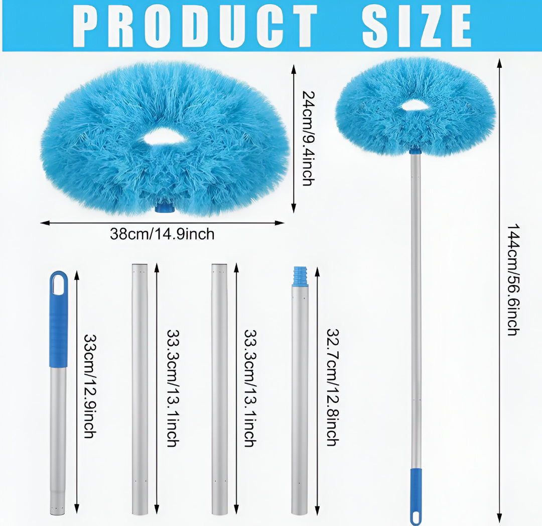 Ceiling-Fan Cleaner Duster with Extension Microfiber Washable