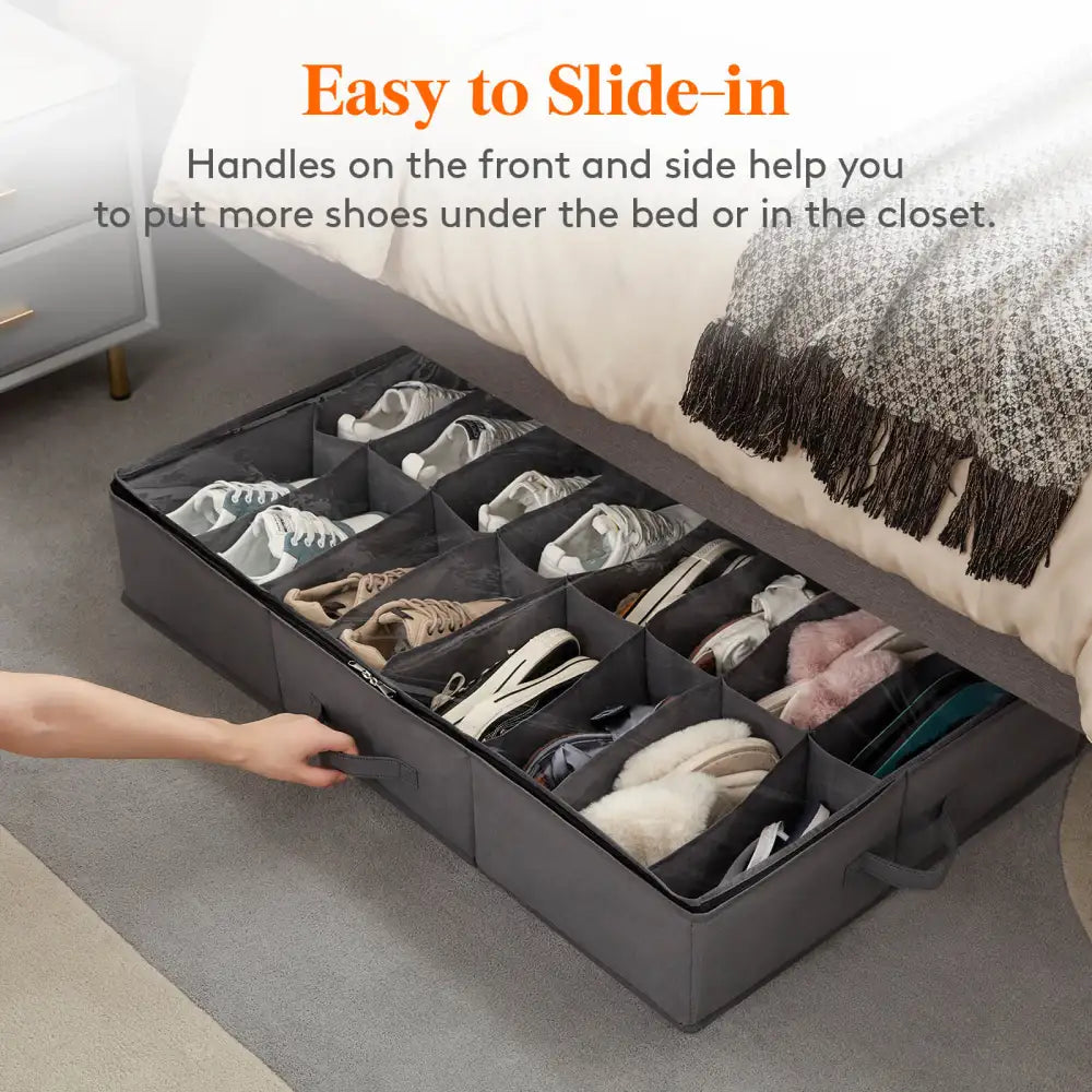 Shoe Organizer with Adjustable Storage Dividers