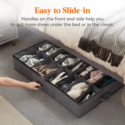 Shoe Organizer with Adjustable Storage Dividers