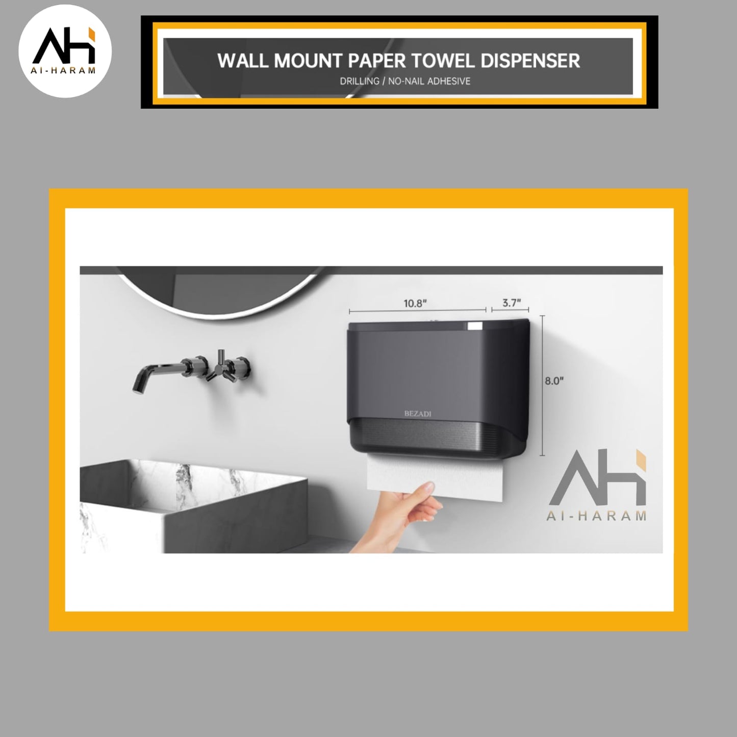 Wall-mounted Tissue Dispenser - Multipurpose - Toilet & Kitchen